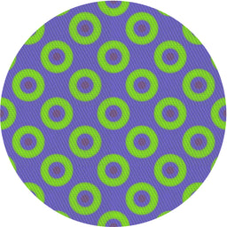 Round Patterned Green Novelty Rug, pat2748