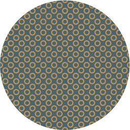 Round Machine Washable Transitional Brown Rug, wshpat2750