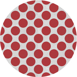 Round Machine Washable Transitional Red Rug, wshpat2751