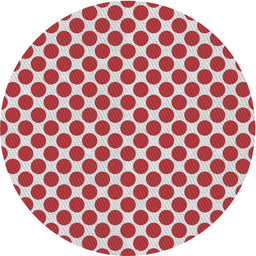 Round Machine Washable Transitional Red Rug, wshpat2752