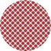 Round Machine Washable Transitional Red Rug, wshpat2752