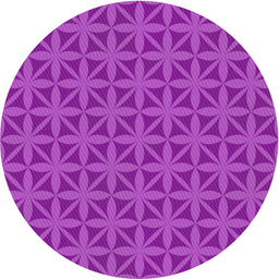 Round Patterned Dark Violet Purple Novelty Rug, pat2761