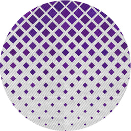Round Patterned Purple Violet Purple Novelty Rug, pat2767