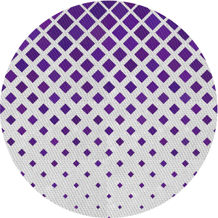 Round Patterned Purple Violet Purple Novelty Rug, pat2767