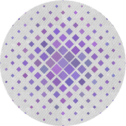 Round Machine Washable Transitional Lavender Purple Rug, wshpat2769