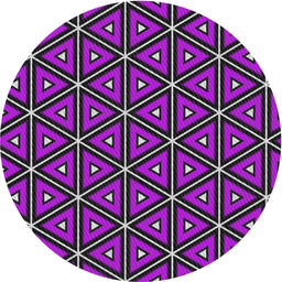 Round Patterned Purple Novelty Rug, pat2772