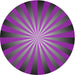 Round Patterned Dark Violet Purple Modern Rug, pat2776