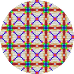 Round Patterned Pink Novelty Rug, pat2794