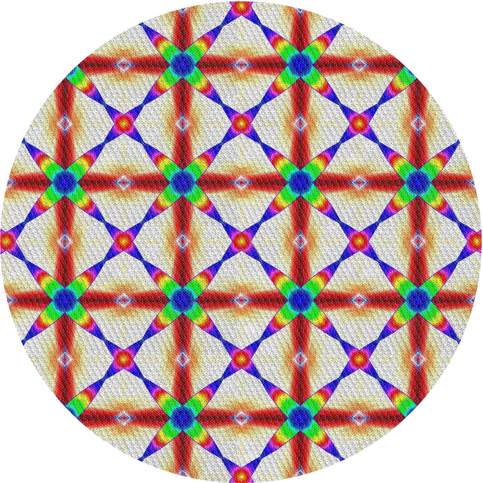 Round Patterned Pink Novelty Rug, pat2794