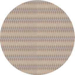 Round Machine Washable Transitional Dark Almond Brown Rug, wshpat2796