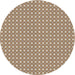 Round Machine Washable Transitional Sienna Brown Rug, wshpat2798