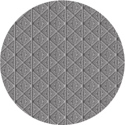 Round Patterned Gray Novelty Rug, pat27