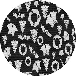 Round Patterned Dark Gray Novelty Rug, pat280