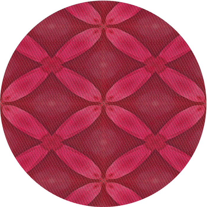 Round Patterned Pink Novelty Rug, pat2816
