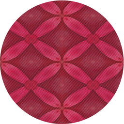 Round Machine Washable Transitional Pink Rug, wshpat2816