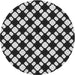 Round Patterned Mid Gray Novelty Rug, pat2826