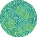 Round Machine Washable Transitional Turquoise Green Rug, wshpat2833