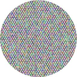 Round Machine Washable Transitional Viola Purple Rug, wshpat2839