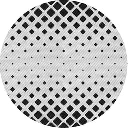 Round Patterned Gray Novelty Rug, pat2853