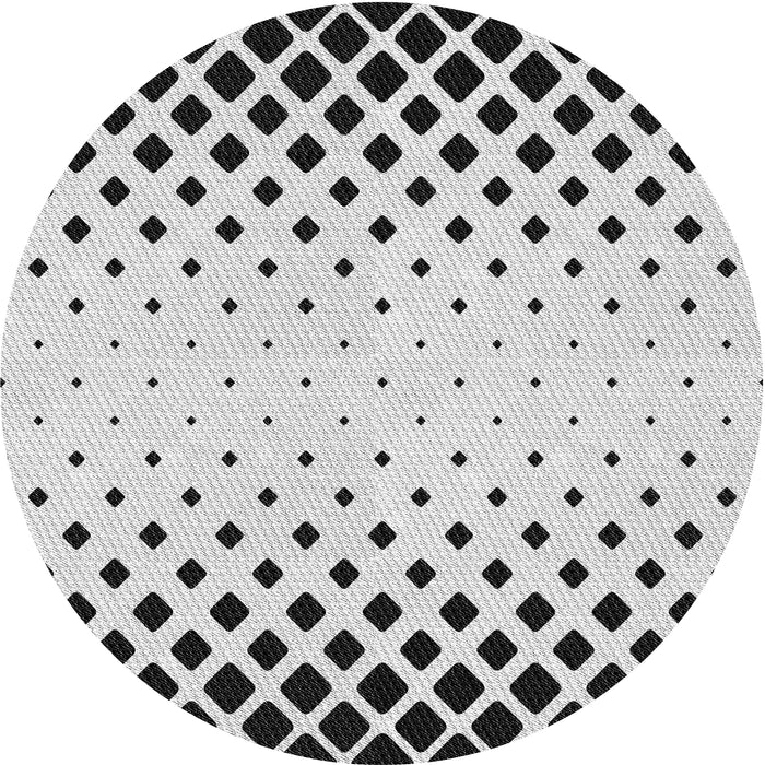 Round Patterned Gray Novelty Rug, pat2853