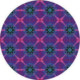 Round Machine Washable Transitional Slate Blue Rug, wshpat2870