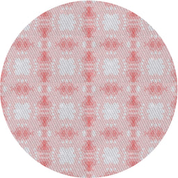 Round Machine Washable Transitional Pig Pink Rug, wshpat2879