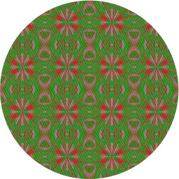 Round Machine Washable Transitional Saddle Brown Rug, wshpat2890