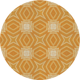 Round Machine Washable Transitional Sedona Brown Rug, wshpat2912