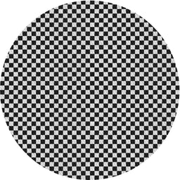 Round Patterned Light Gray Novelty Rug, pat292