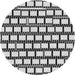 Round Patterned Platinum Gray Novelty Rug, pat2932