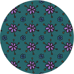 Round Patterned Light Sea Green Novelty Rug, pat2935