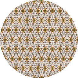 Round Machine Washable Transitional Sienna Brown Rug, wshpat2946