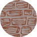 Round Machine Washable Transitional Tan Brown Rug, wshpat2954