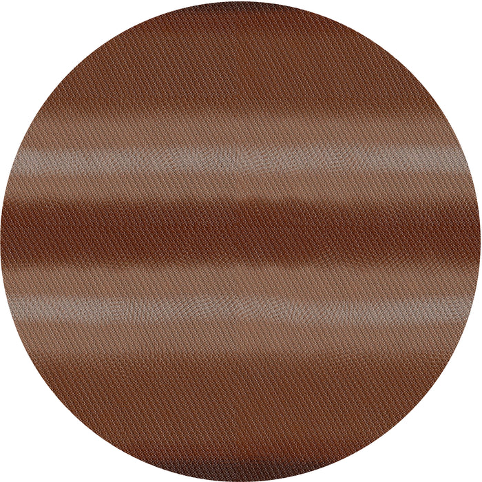 Round Machine Washable Transitional Rust Pink Rug, wshpat2956