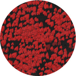 Round Machine Washable Transitional Brown Red Rug, wshpat2958