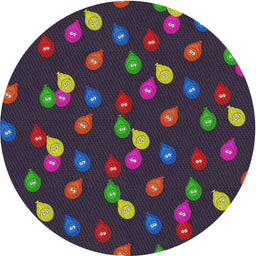 Round Machine Washable Transitional Smokey Gray Rug, wshpat2966