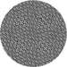 Round Machine Washable Transitional Midnight Gray Rug, wshpat296