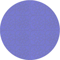 Round Machine Washable Transitional Blue Orchid Blue Rug, wshpat2978