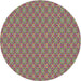 Round Patterned Dark Raspberry Purple Novelty Rug, pat3016