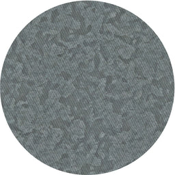 Round Patterned Gunmetal Gray Novelty Rug, pat3026