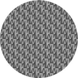 Round Machine Washable Transitional Dark Gray Rug, wshpat3027