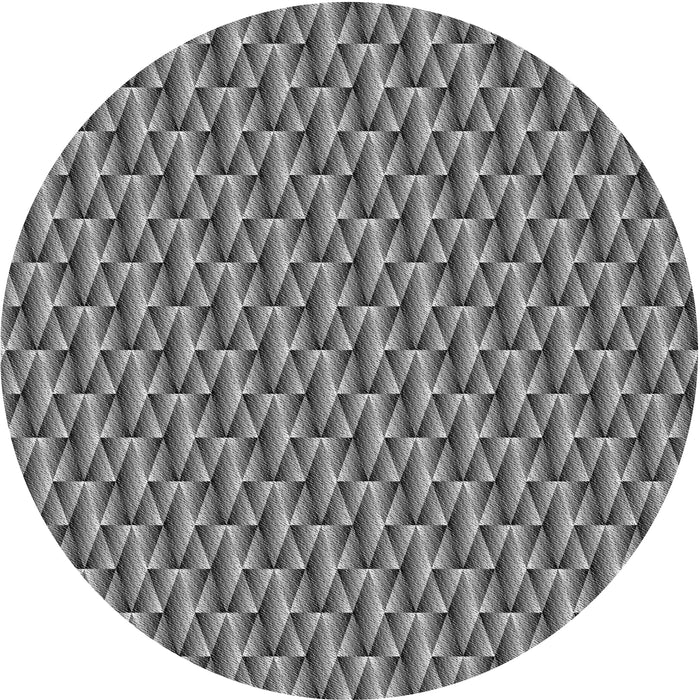 Round Machine Washable Transitional Dark Gray Rug, wshpat3027