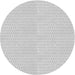 Round Patterned Off-White Novelty Rug, pat3028
