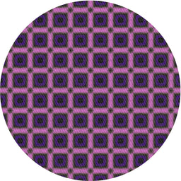Round Patterned Purple Novelty Rug, pat3036
