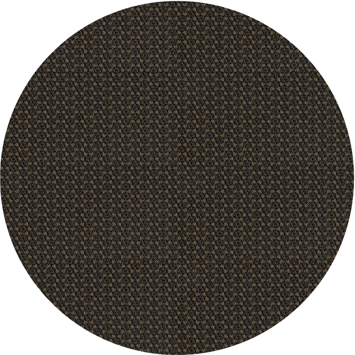 Round Machine Washable Transitional Black Rug, wshpat3039