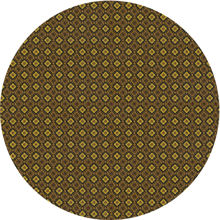 Round Patterned Red Novelty Rug, pat3040