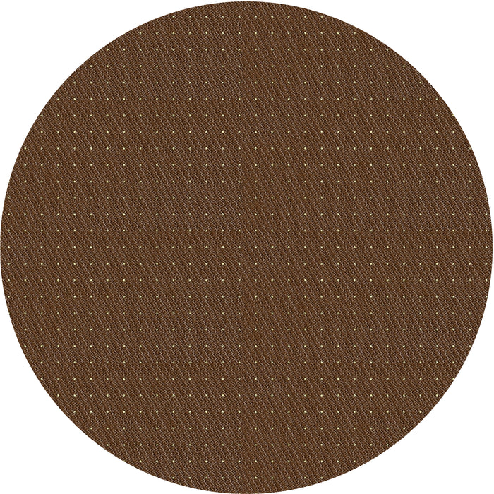 Round Patterned Sienna Brown Novelty Rug, pat3042