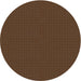 Round Patterned Sienna Brown Novelty Rug, pat3042