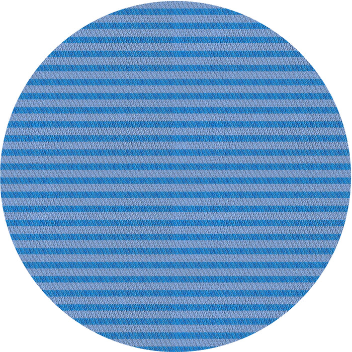 Round Patterned Blue Novelty Rug, pat3043