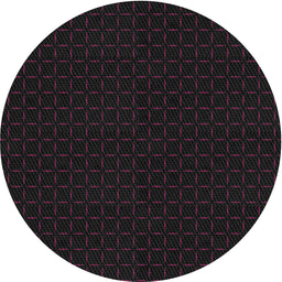 Round Patterned Charcoal Gray Novelty Rug, pat3048